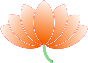 Side View Of A Lotus Blossom Clip Art